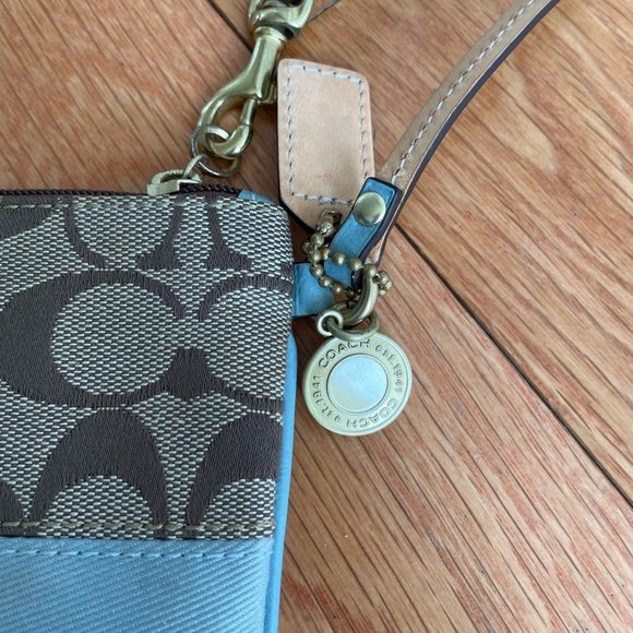 Coach Wristlet with Blue Stripe - Picture 2 of 5